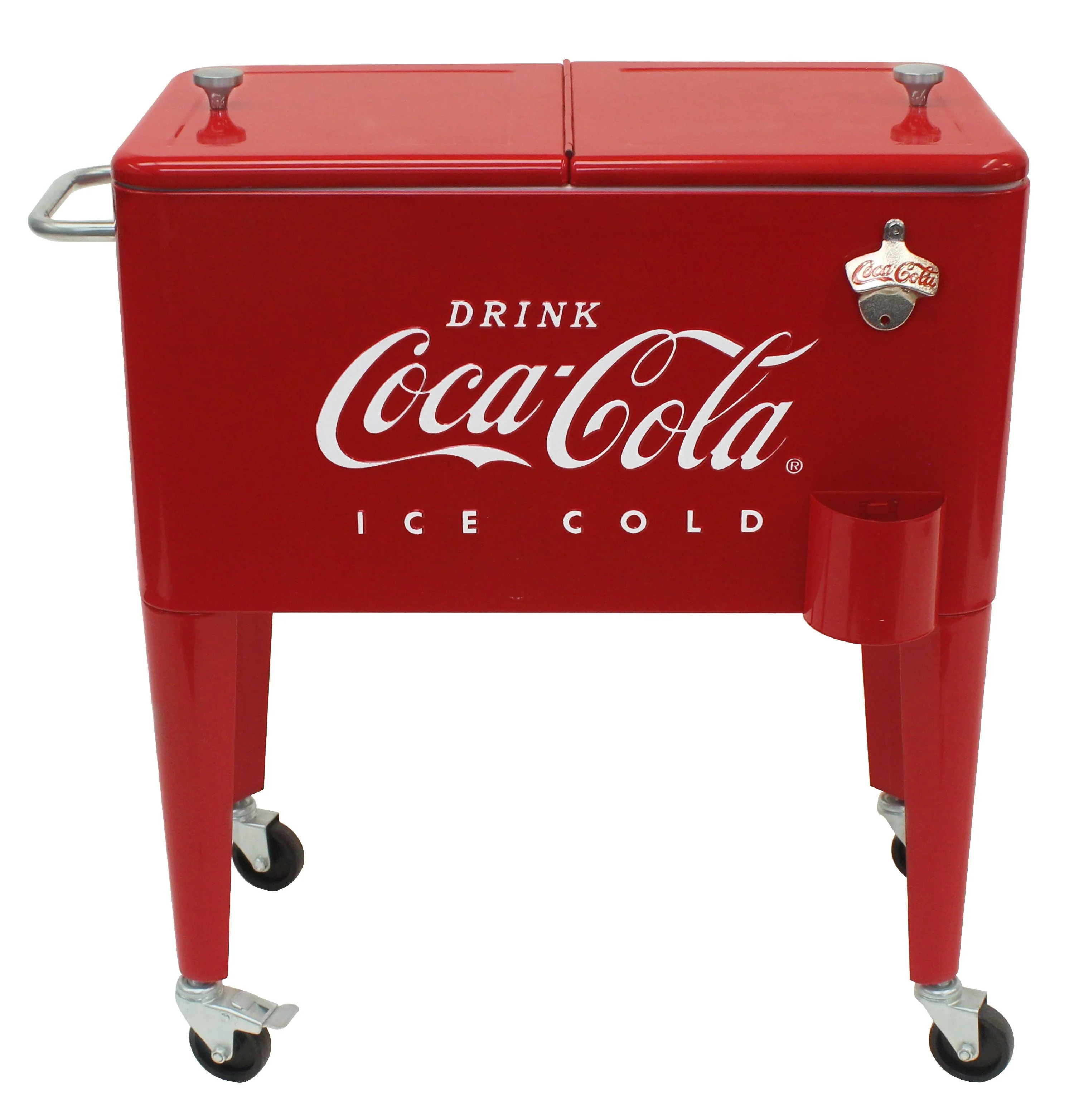 Leigh Country CP 98105 Metal Embossed Retro Outdoor 60 Qt. Cooler Red