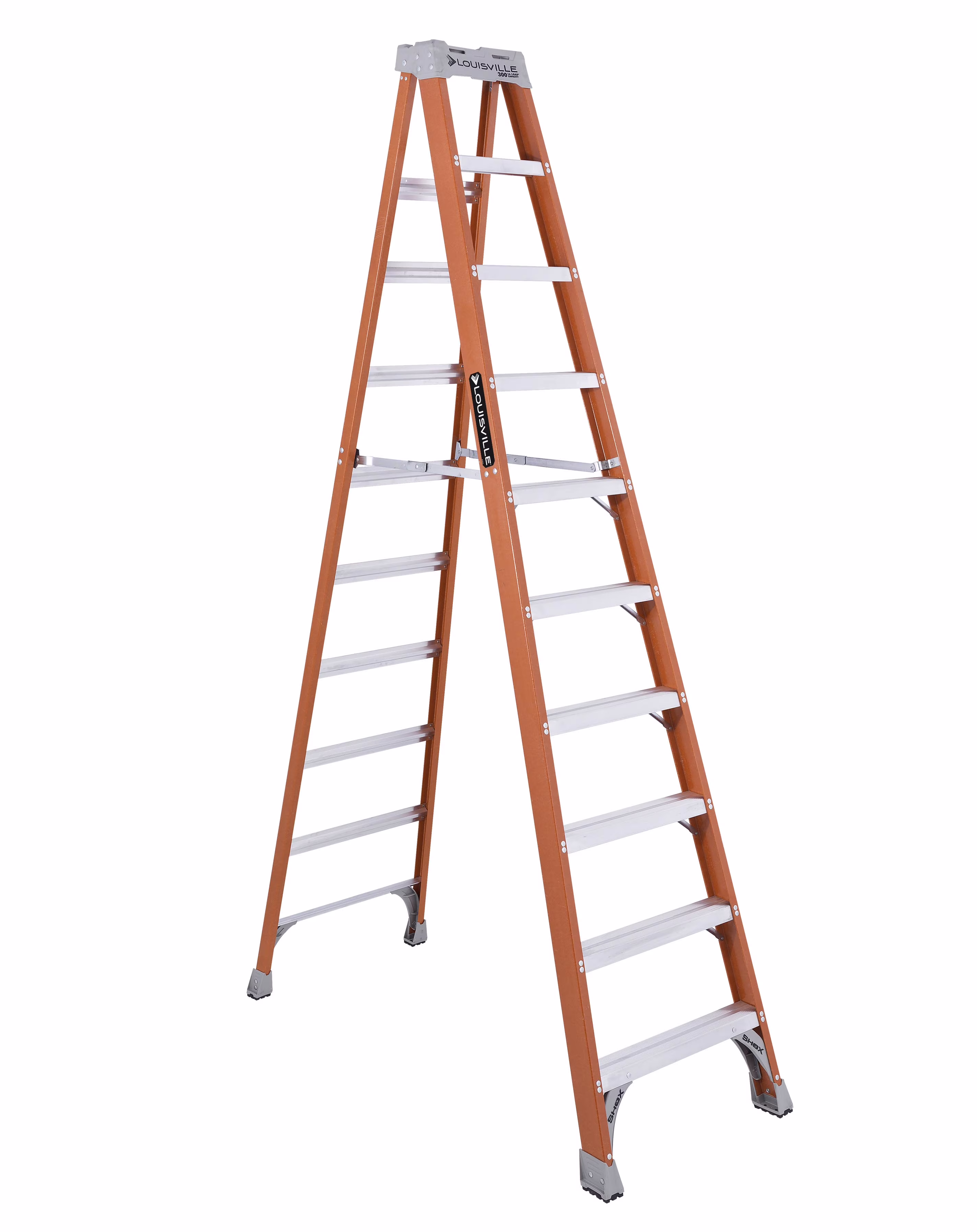 Louisville Ladder 10 - Foot Fiberglass Step Ladder, 300 - Pound Load Capacity, Type IA, FS1510
