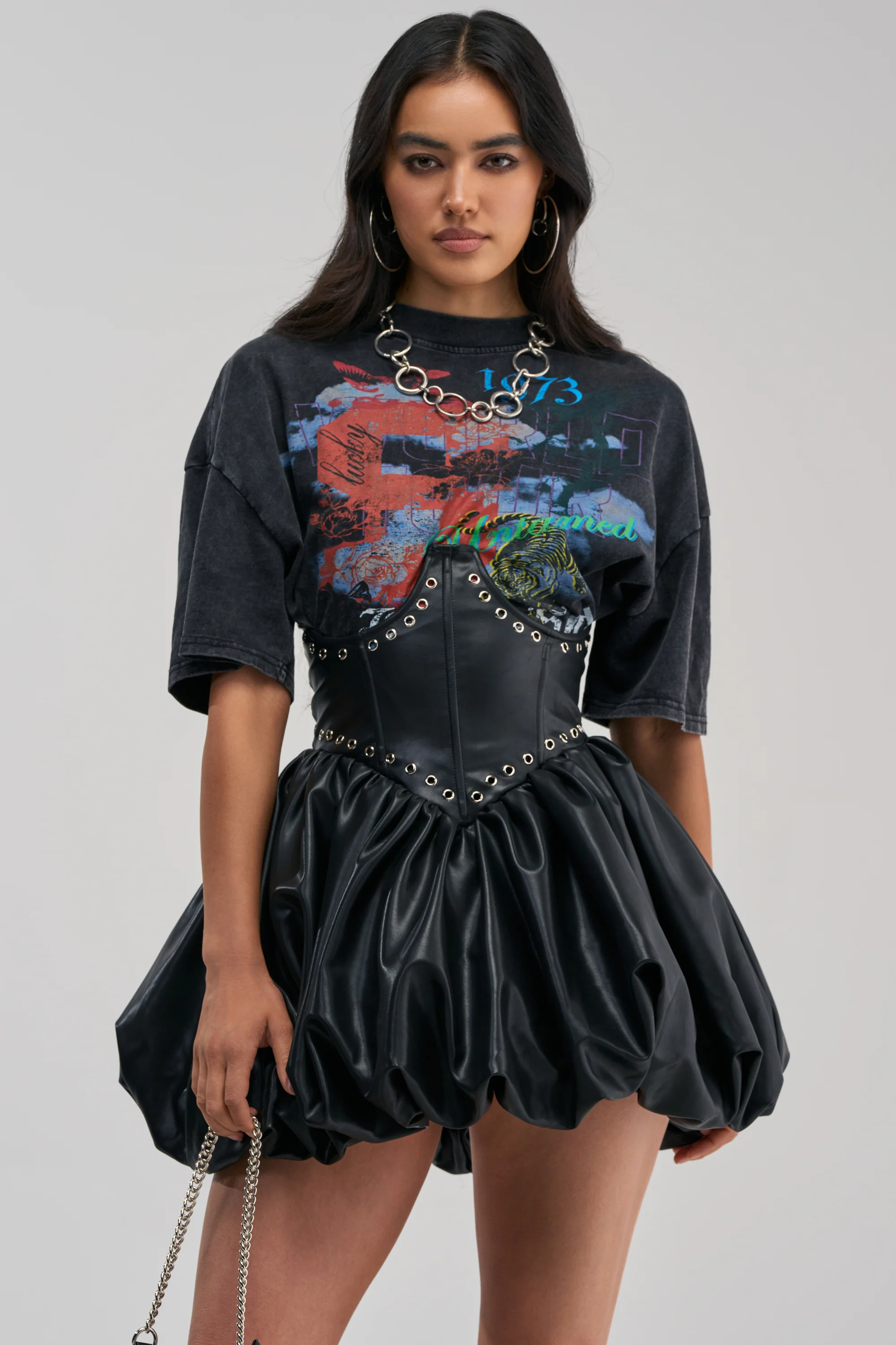 COOL GIRLS ONLY PU MINI DRESS - Akira Store