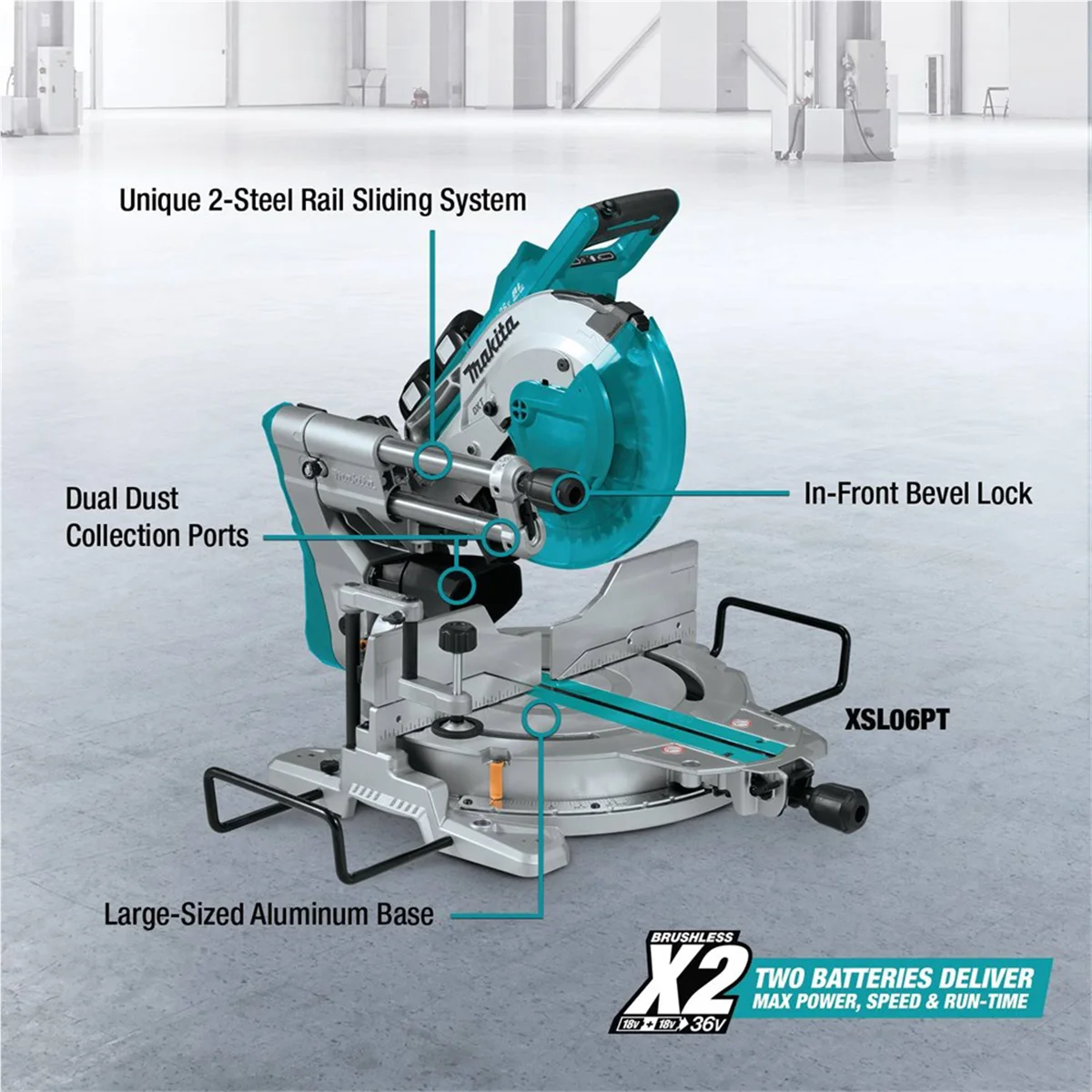 X2 LXT Brushless Cordless Dual Bevel Sliding Compound Miter Saw w/ Laser - Image 6