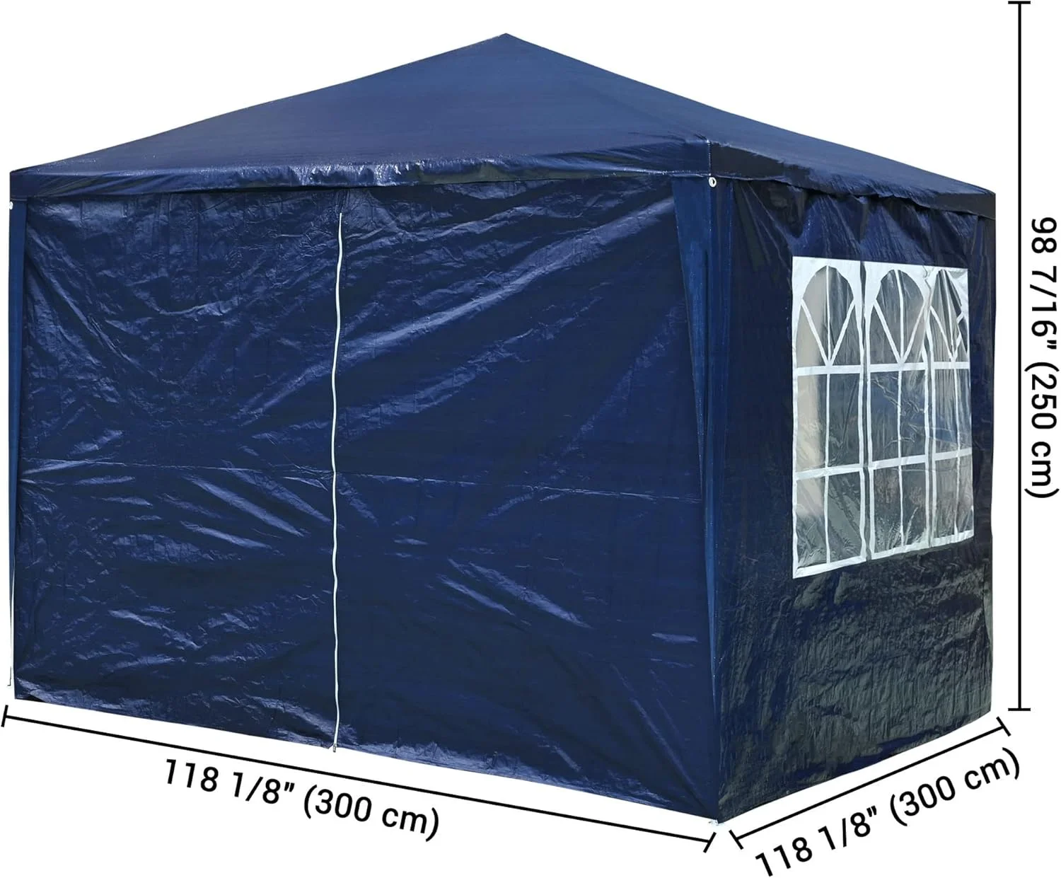 10' x 10' Outdoor Wedding Party Tent 4 Sidewalls, Blue(Blue)