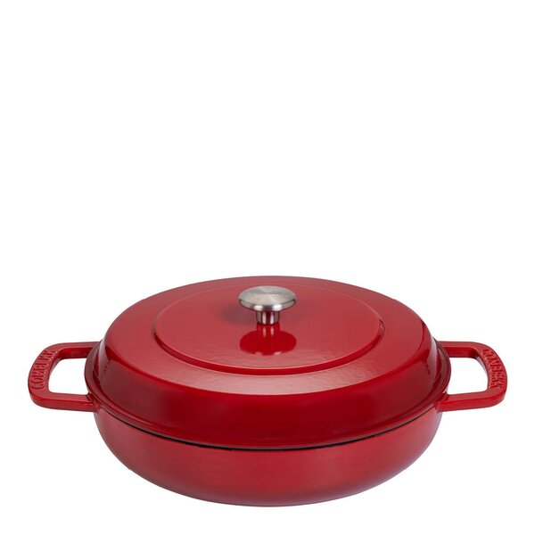 Braiser støpejernsgryte 28 cm 5L cherry