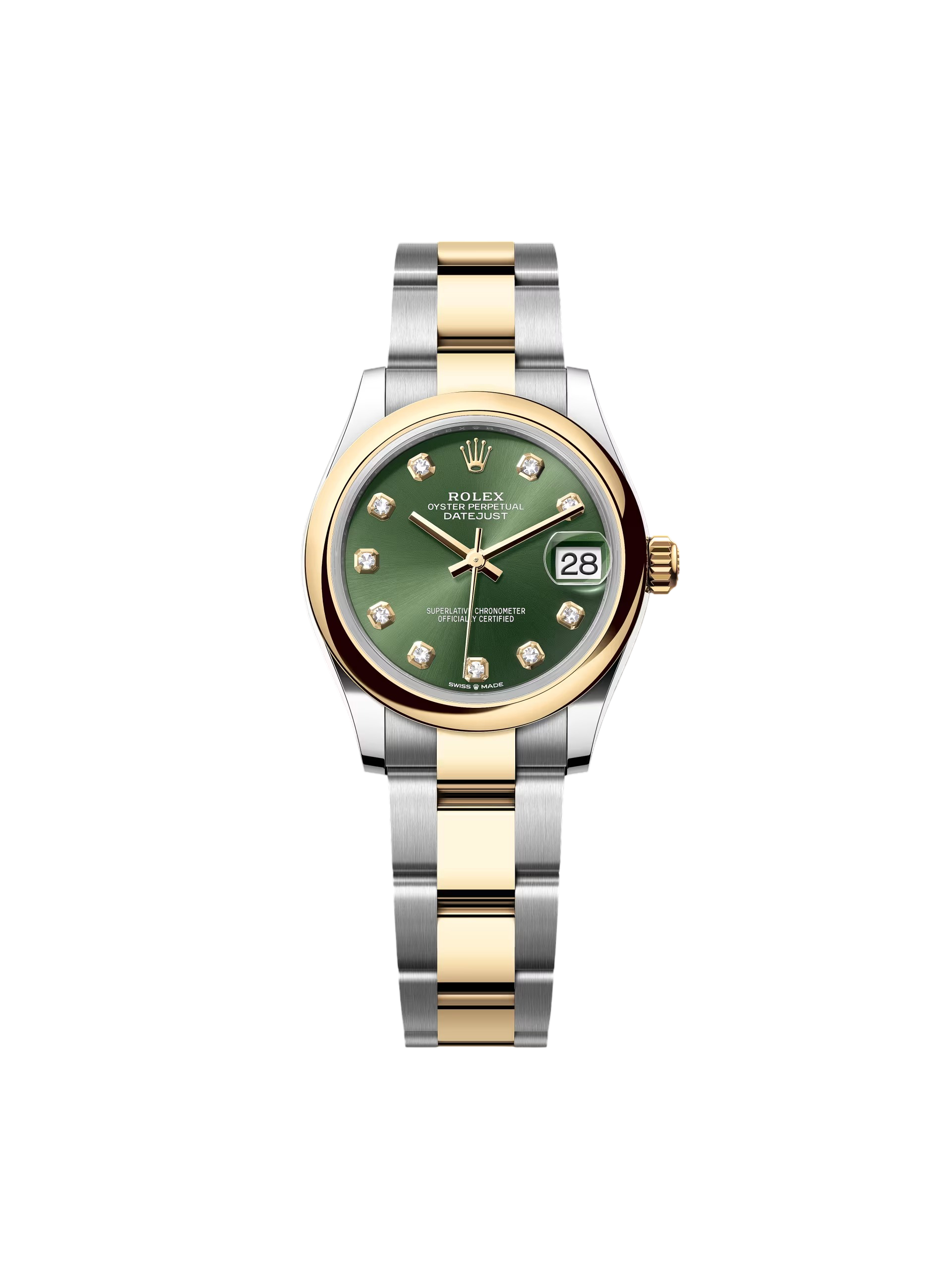 【Super Clone】RLX Datejust m278243-0029/0030 31mm Olive Green Dial Yellow Rolesor Oyster Watch