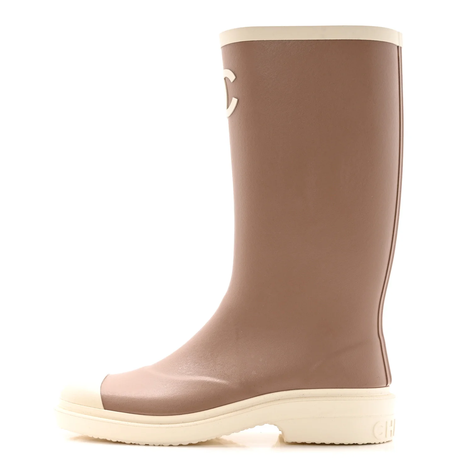 Caoutchouk CC High Boots 38 Beige White