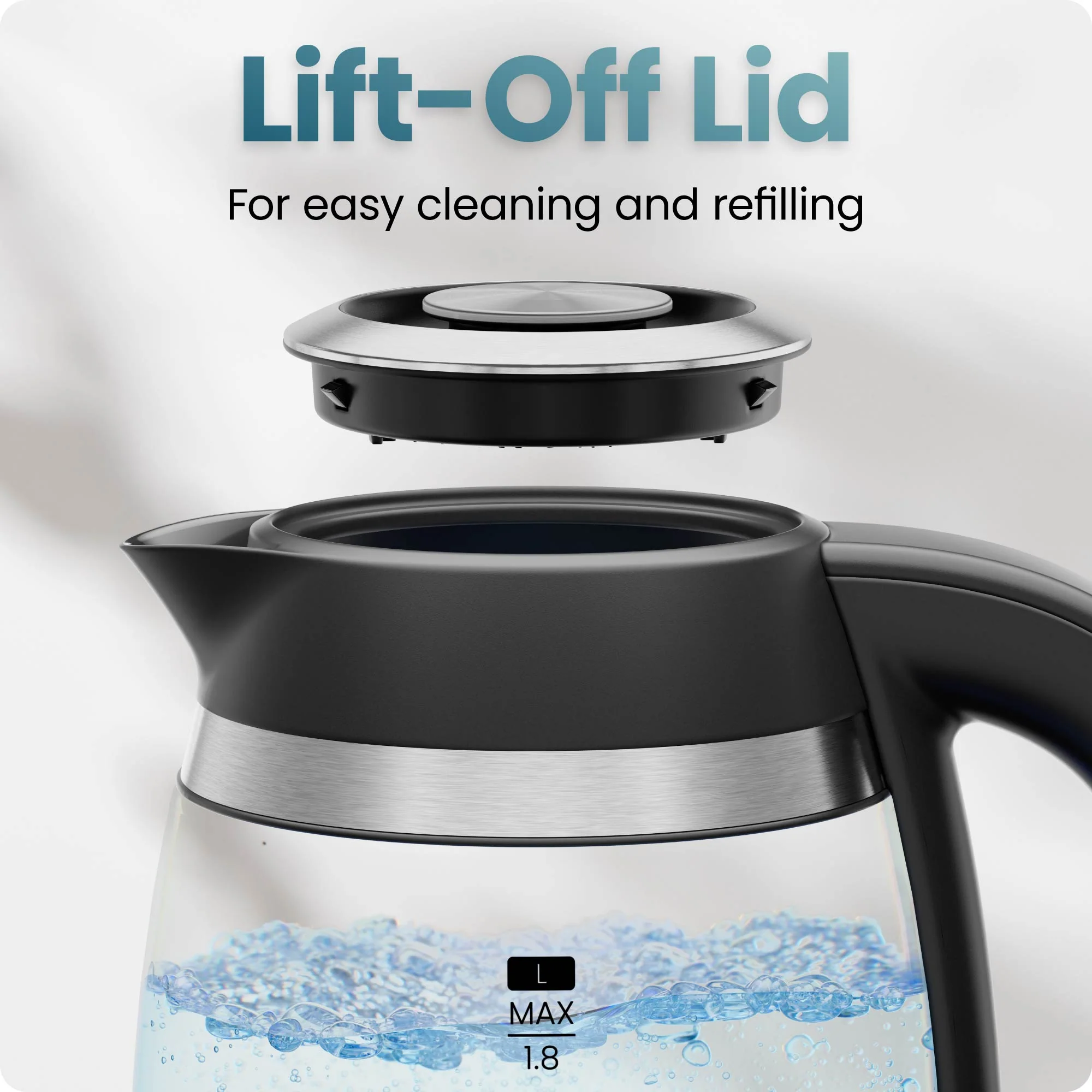 Fast-Boil 1.8L Electric Kettle w/ Tea Infuser