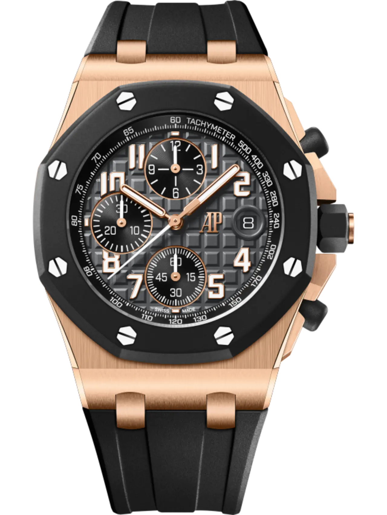 【Super Clone】Audemars Piguet OFFSHORE Pink Gold Anthracite Grey Dial CHRONOGRAPH 42mm 26238OK.OO.A002CA.01