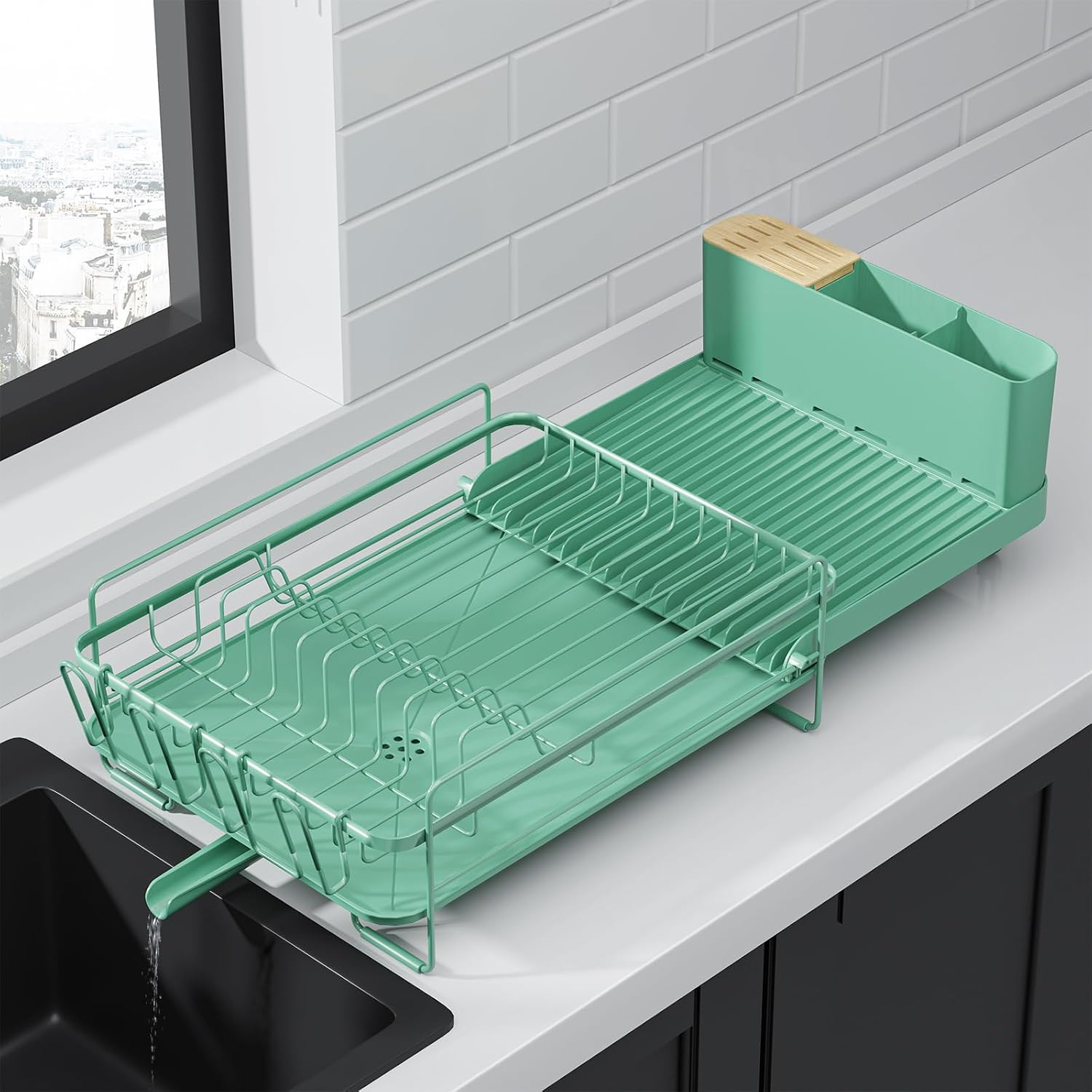 Kitsure Extendable Dish Drying Rack, 19.2
