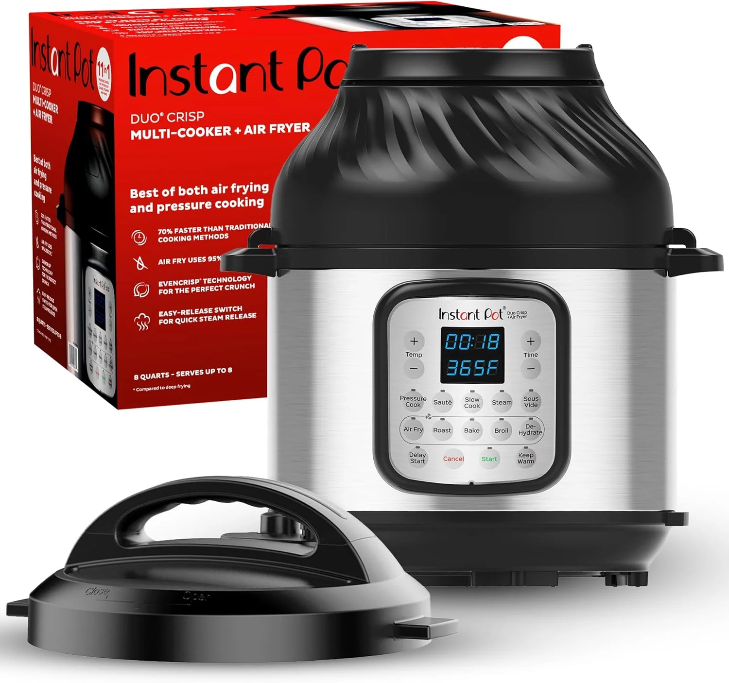 Instant Pot Duo 7 en 1 : autocuiseur électrique, mijoteuse, cuiseur à riz, cuiseur vapeur, sauteuse, yaourtière, chauffe-plat et stérilisateur