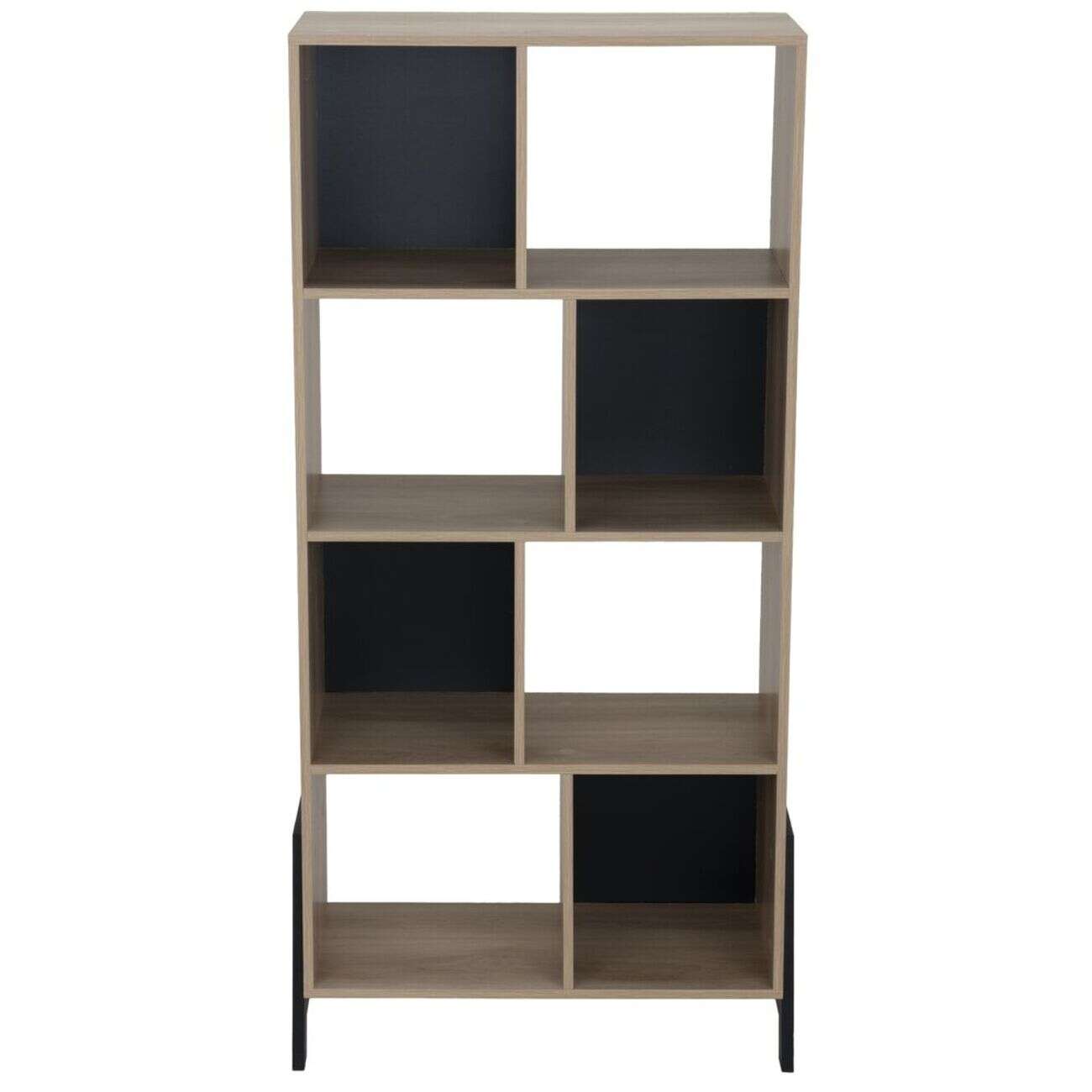 Bibliothèque en bois 8 cases Vivien 63x29,5xH129,5cm