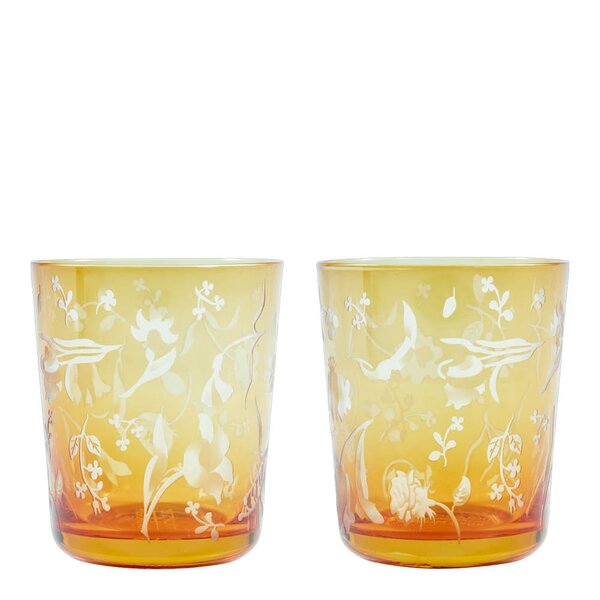 Rijksmuseum drikkeglass 9,5x8,5c 2s gul