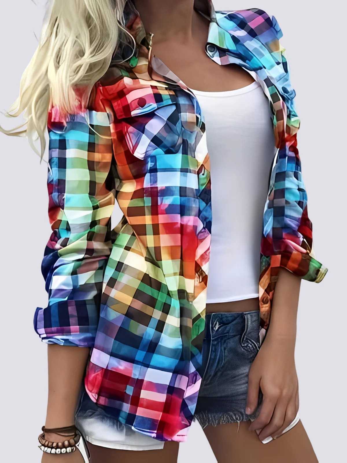 Charlotte - Chemise colorée à manches longues