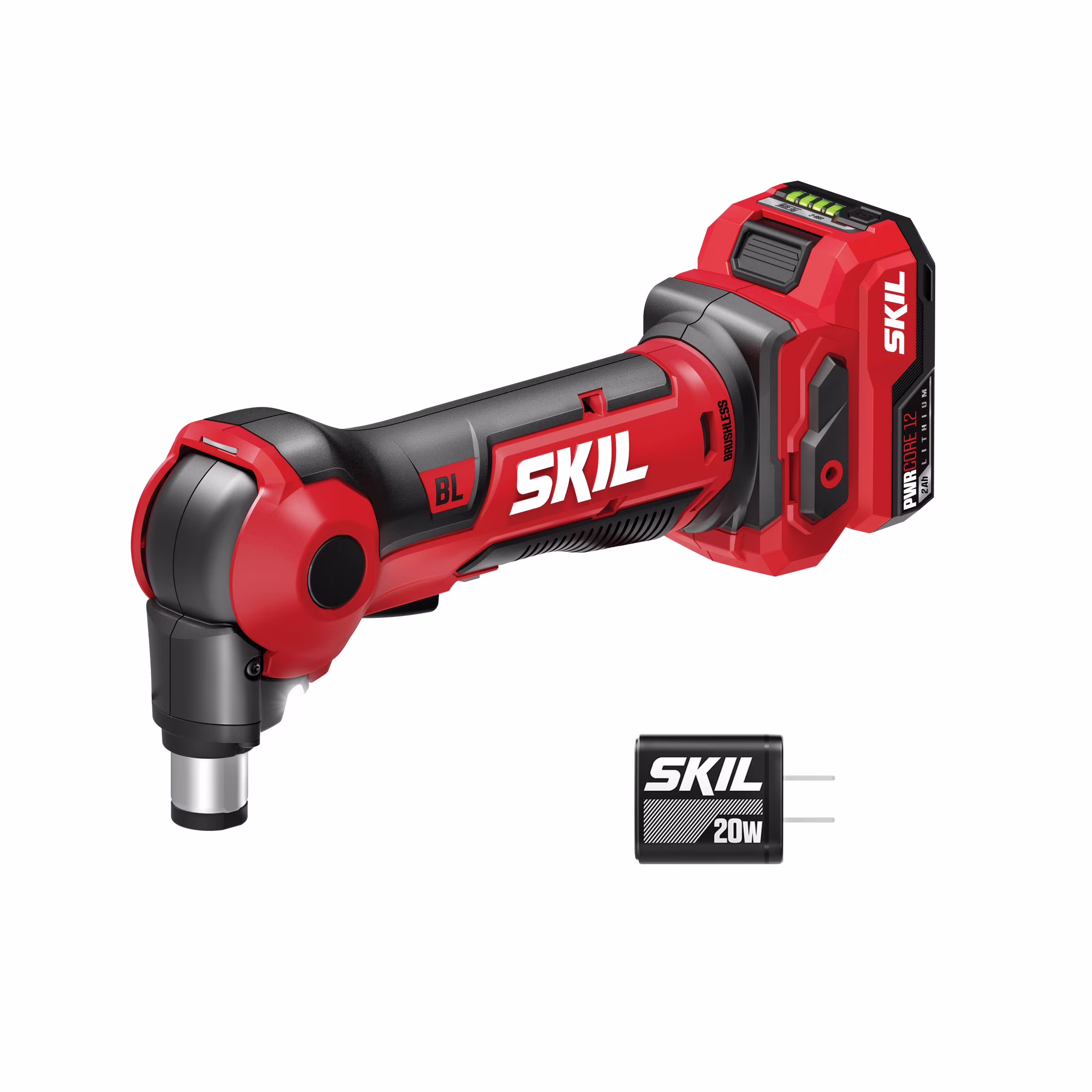 SKIL 12V Brushless Auto Hammer Kit Including 12V 2.0Ah Lithium USB-C Battery and Charger-AH6552A-11