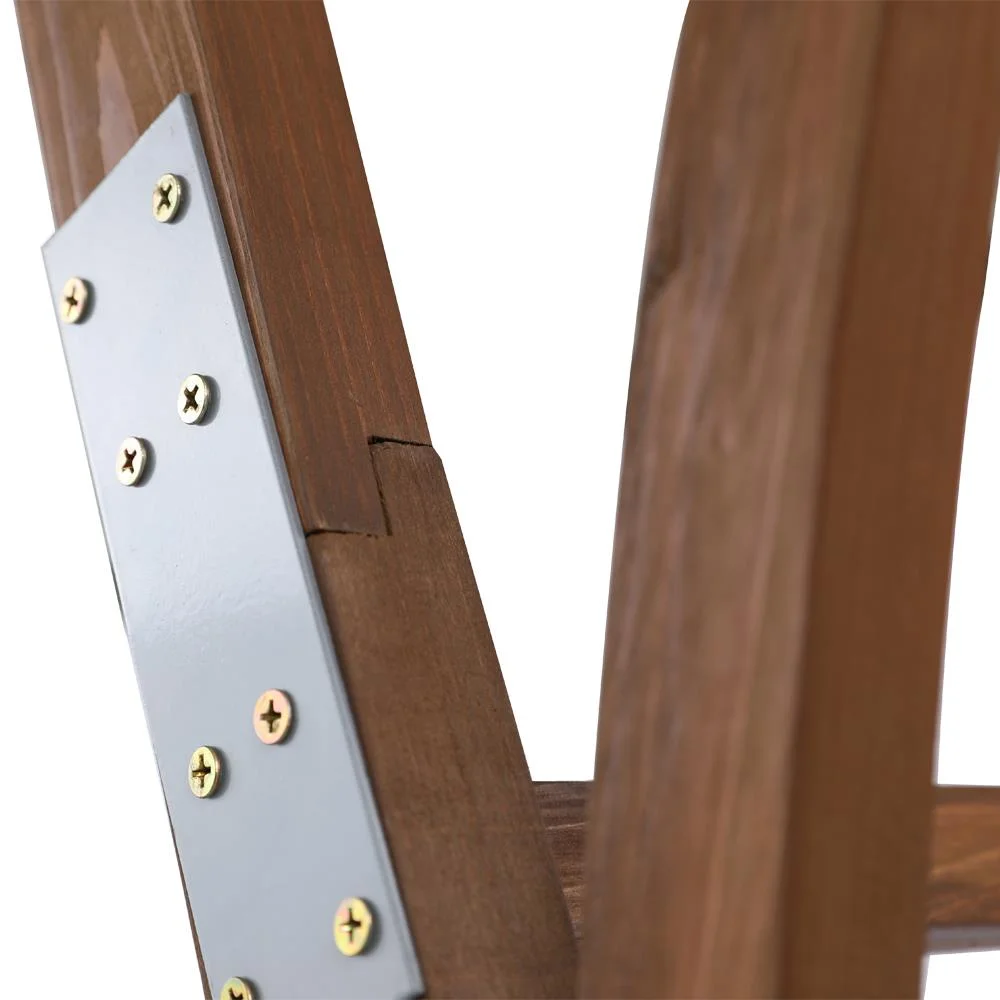 Outdoor Wooden Garden Arbor for Climbing Plants Dark Brown - Image 7