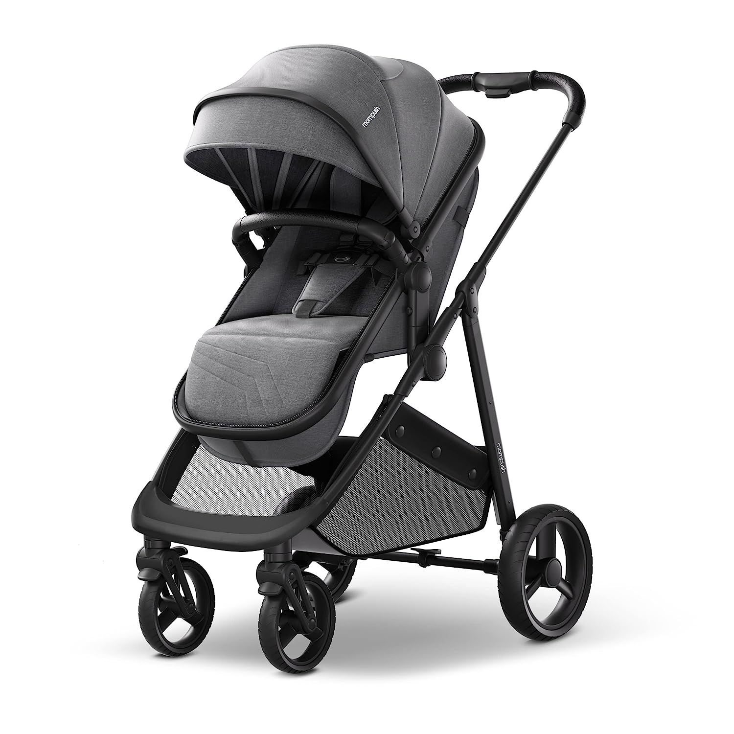 Poussette convertible 2-en-1 Mompush Wiz avec nacelle intégrée - Poussette pliable pour bébé, idéale pour explorer en famille - Poussette pour tout-petit avec siège réversible