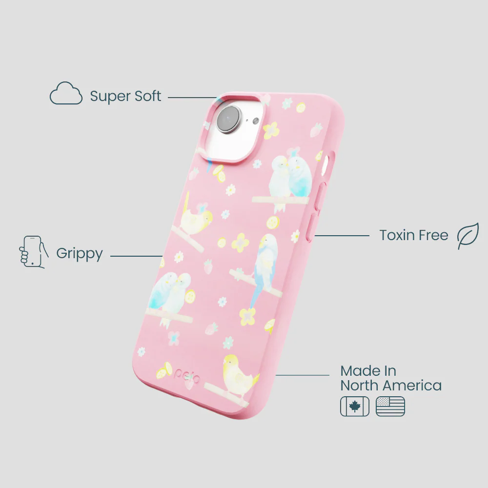 Bubblegum Pink Budgie Daydream iPhone 16e/17e Case