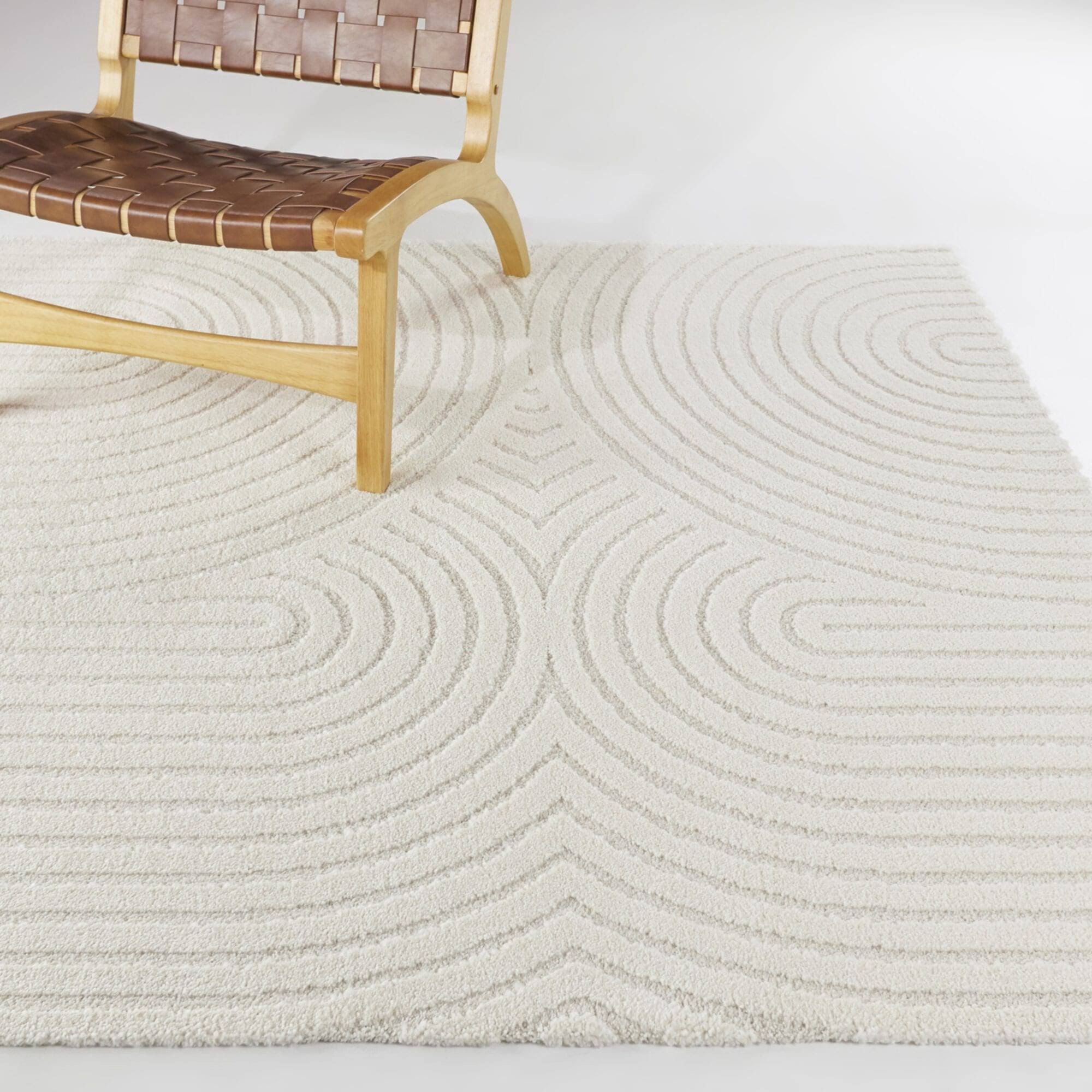 Balta Caserio Cream 5 ft. 3 in. x 7 ft. Abstract Area Rug