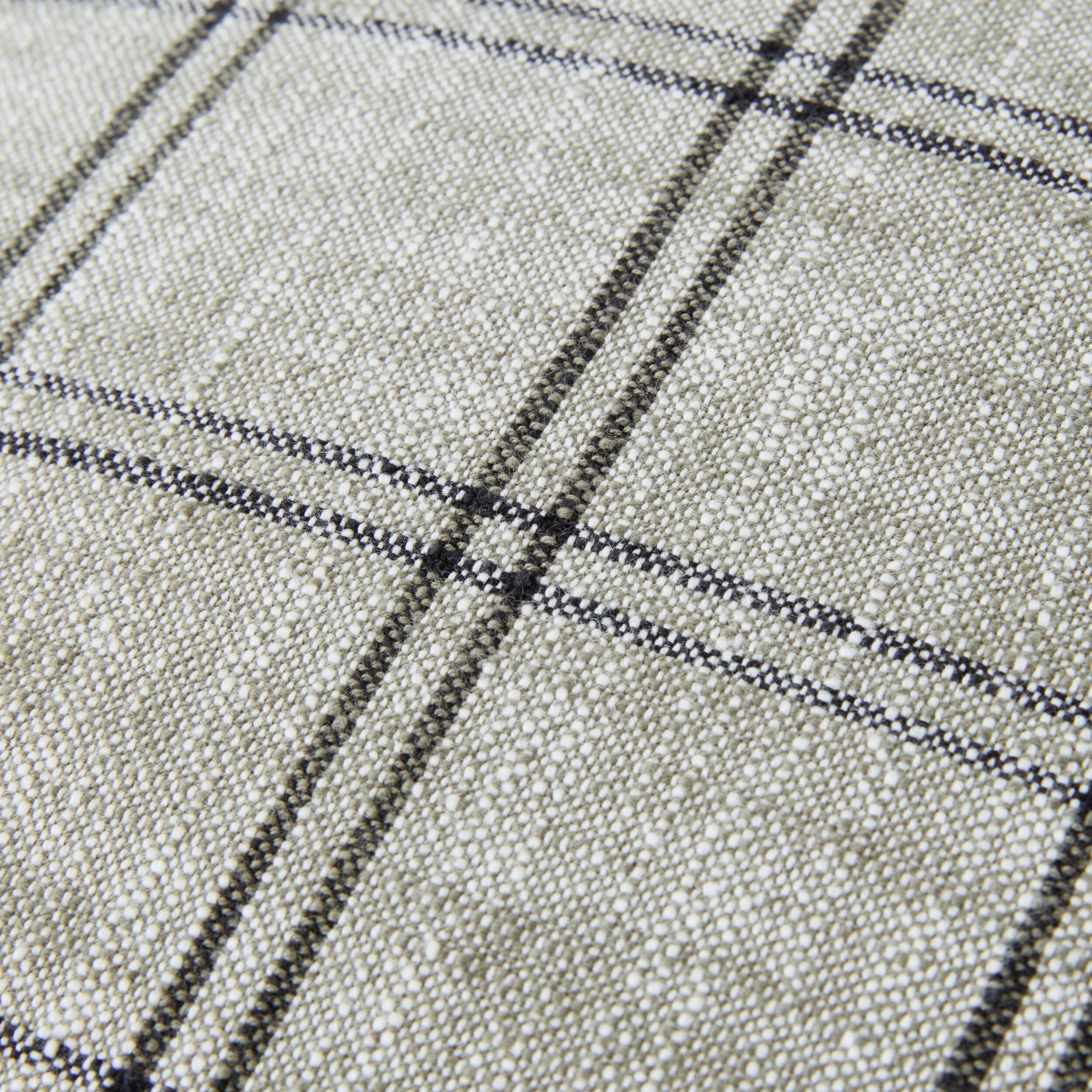 Loft Grid Check Cushion Grey 50cm