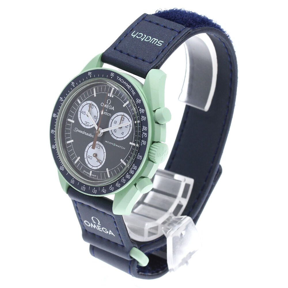 [Super Clone]Swatch x Omega SO33G100 Bioceramic Moonswatch Mission to Earth