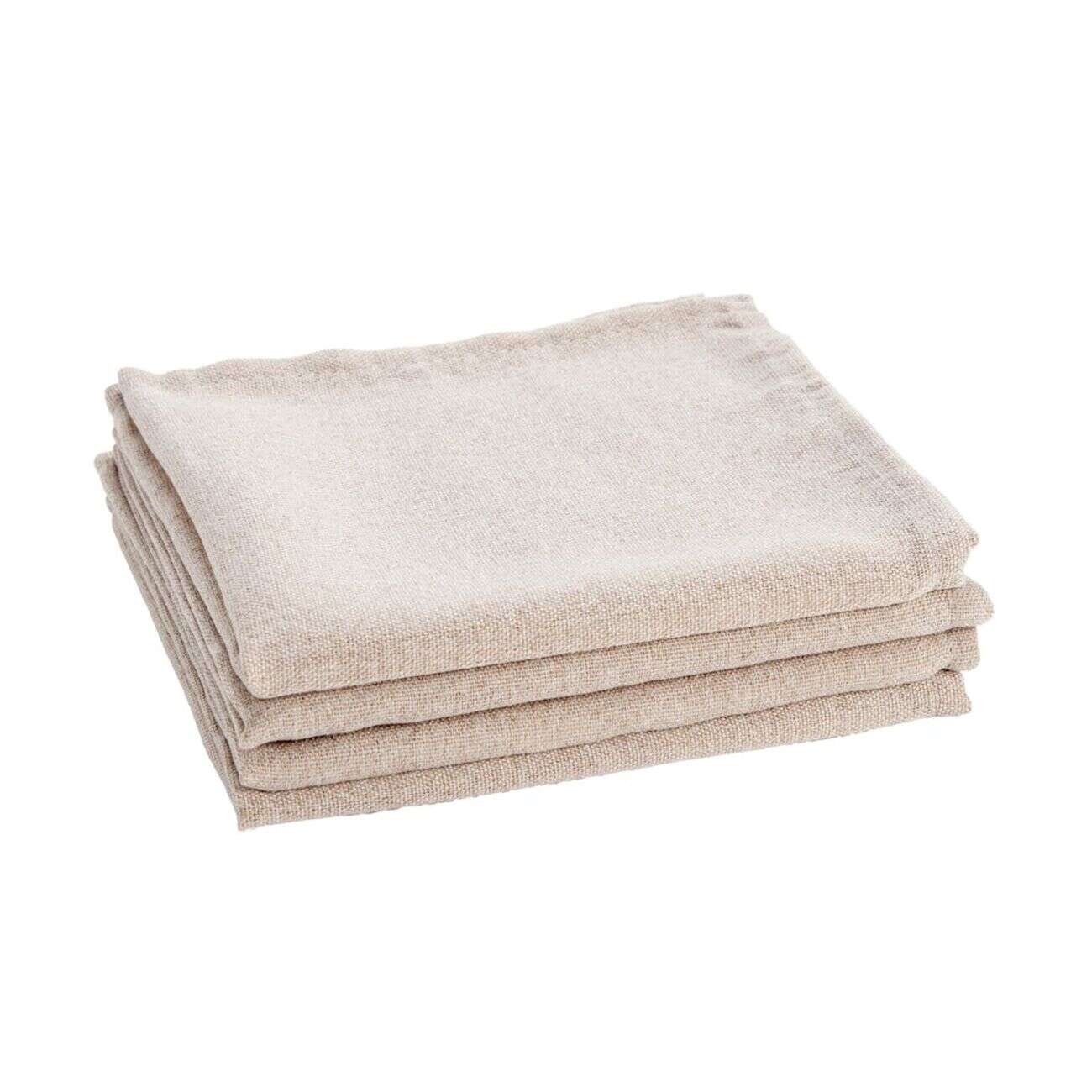 Serviette de table x4 effet lin 40x40cm (3 modèles)