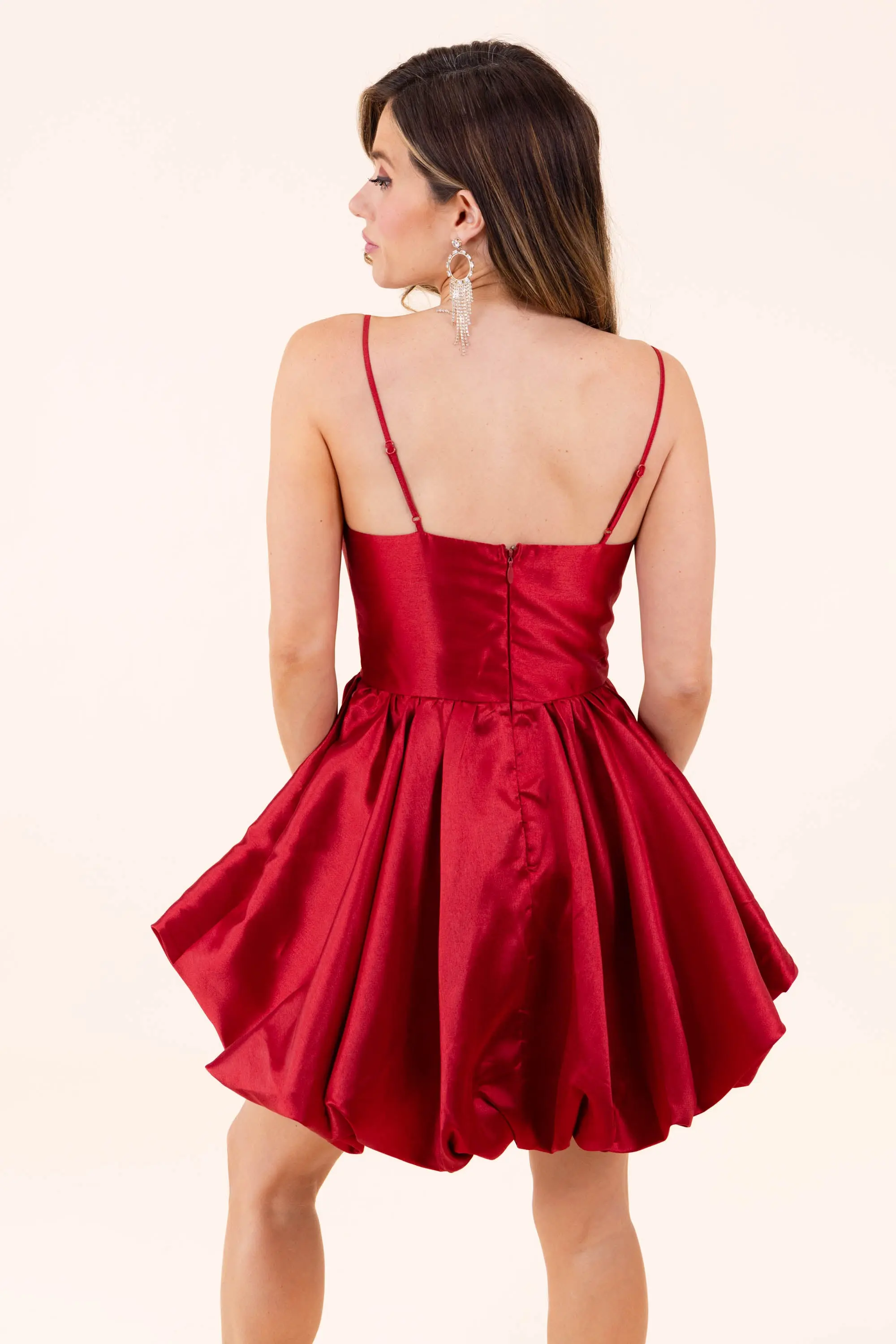 Dance The Night Away Scallop Bubble Mini Dress