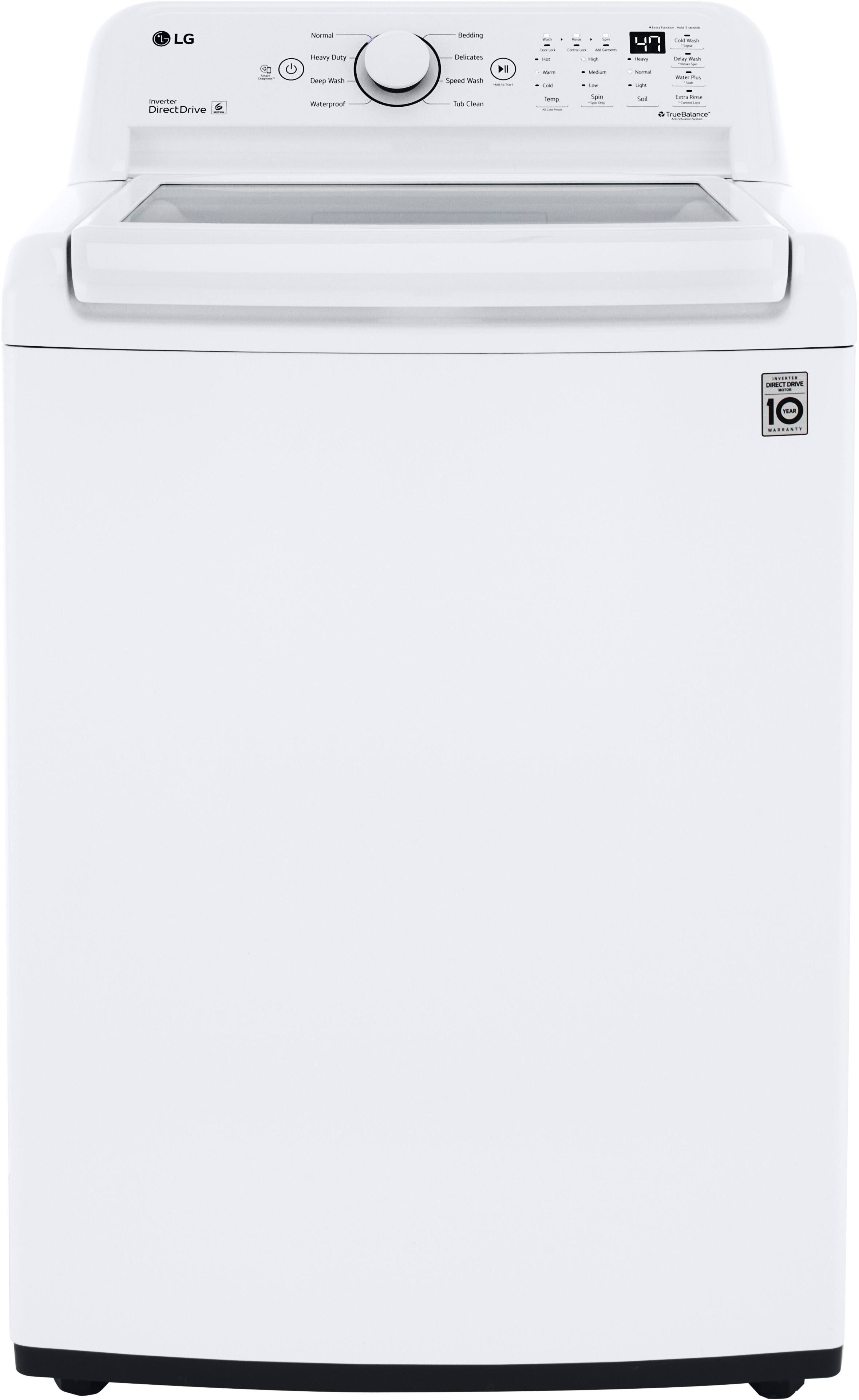 LG WT7000CW 4.5 Cu. ft. Top Load Washer with TurboDrum ÿ White