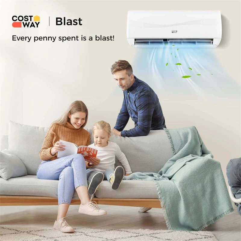 Eletriclife 9000BTU Ductless Mini Split Air Conditioner 19 SEER2 115V Inverter with Heat Pump