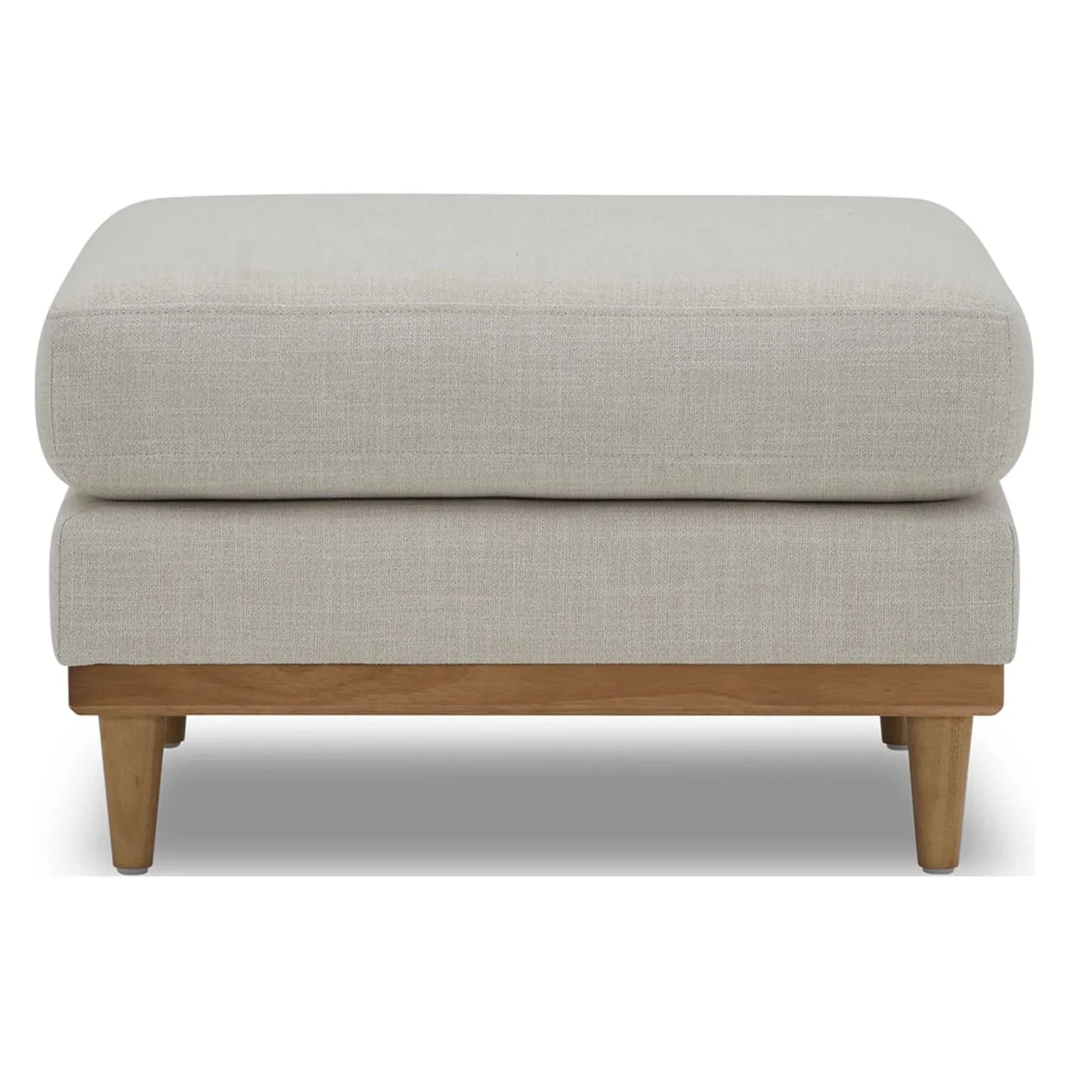 Better Homes & Gardens Springwood Square Wood Frame Ottoman, Charcoal Finish