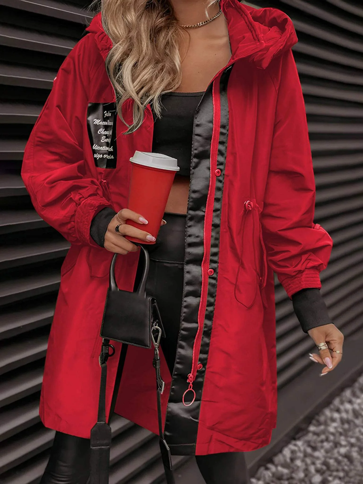 Veste à capuche à manches longues pour femme