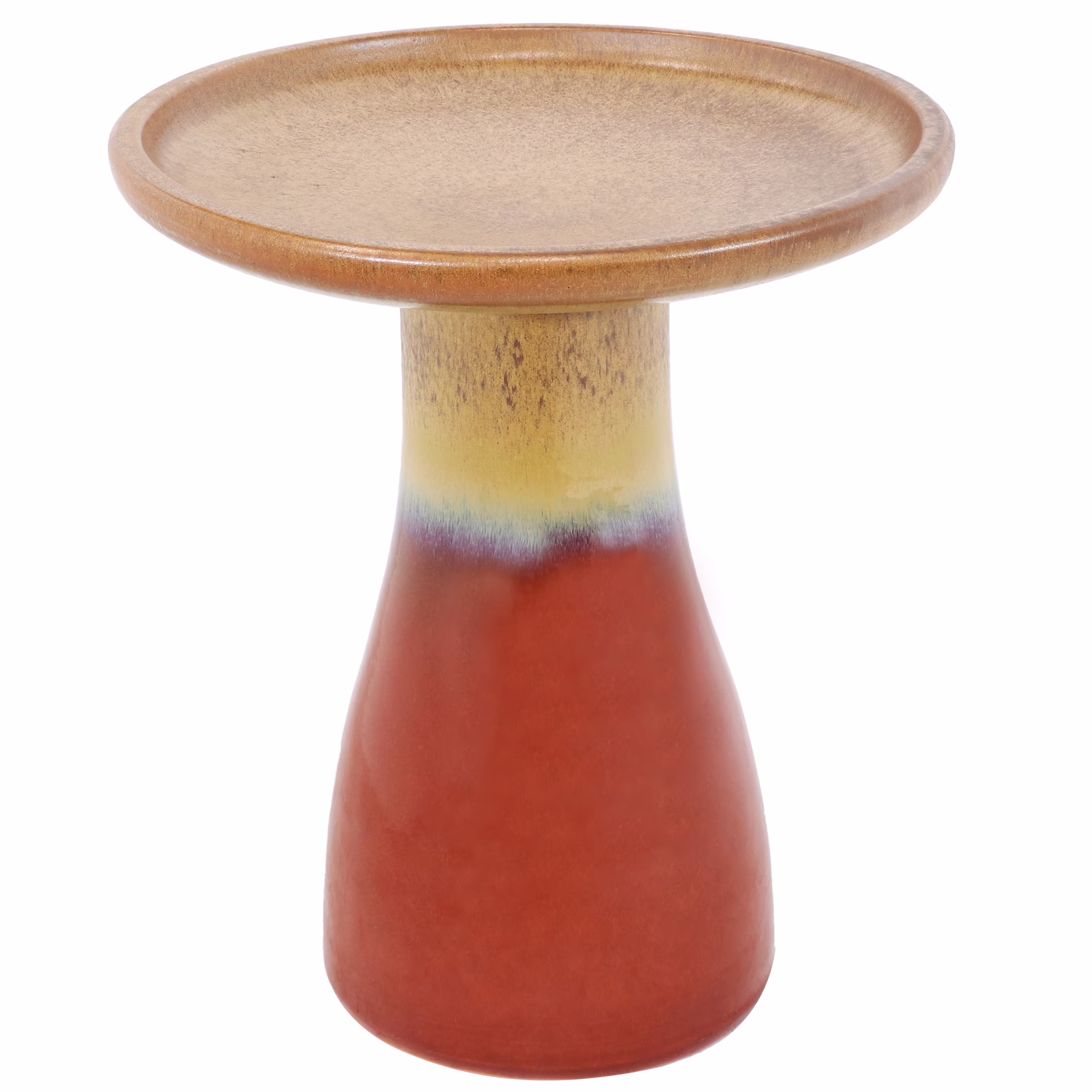 Freestanding Ceramic Outdoor Bird Bath, Glazed, UV-Resistant Galaxy Blue Finish(Galaxy Blue) - Image 7