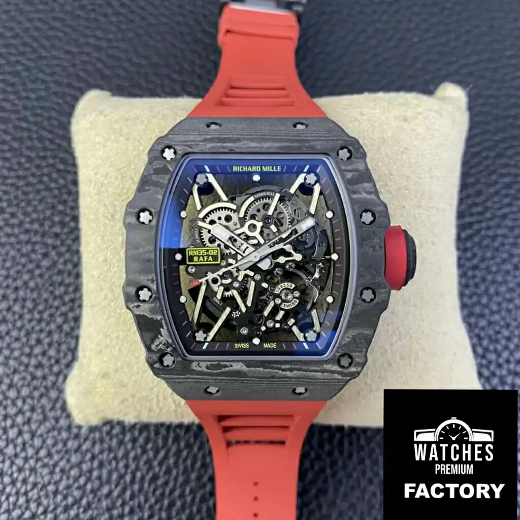 Richard Mille RM35-02 T+ Factory Skeleton Dial Red Strap