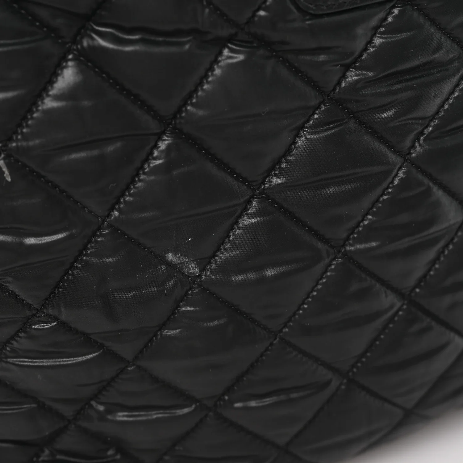 Nylon Quilted Coco Cocoon Backpack Black