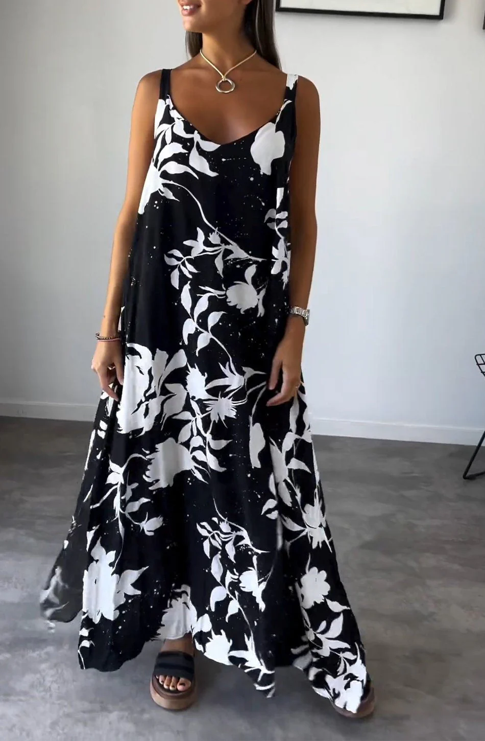 Robe féminine tendance imprimée