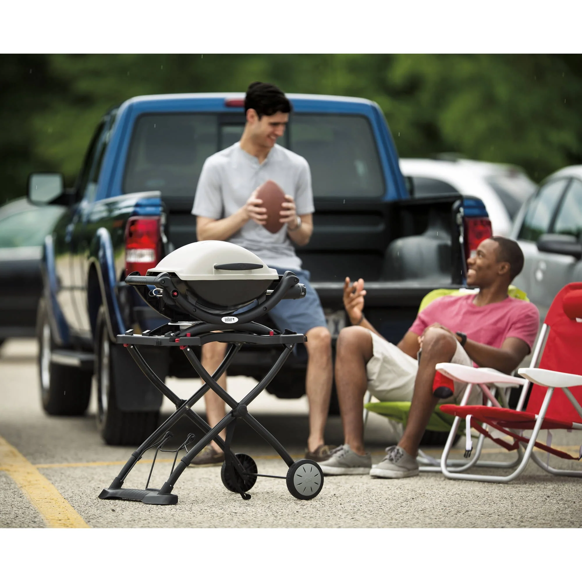 Q 1000 1 Burner Portable Gas Grill, Titanium(189) Image 8