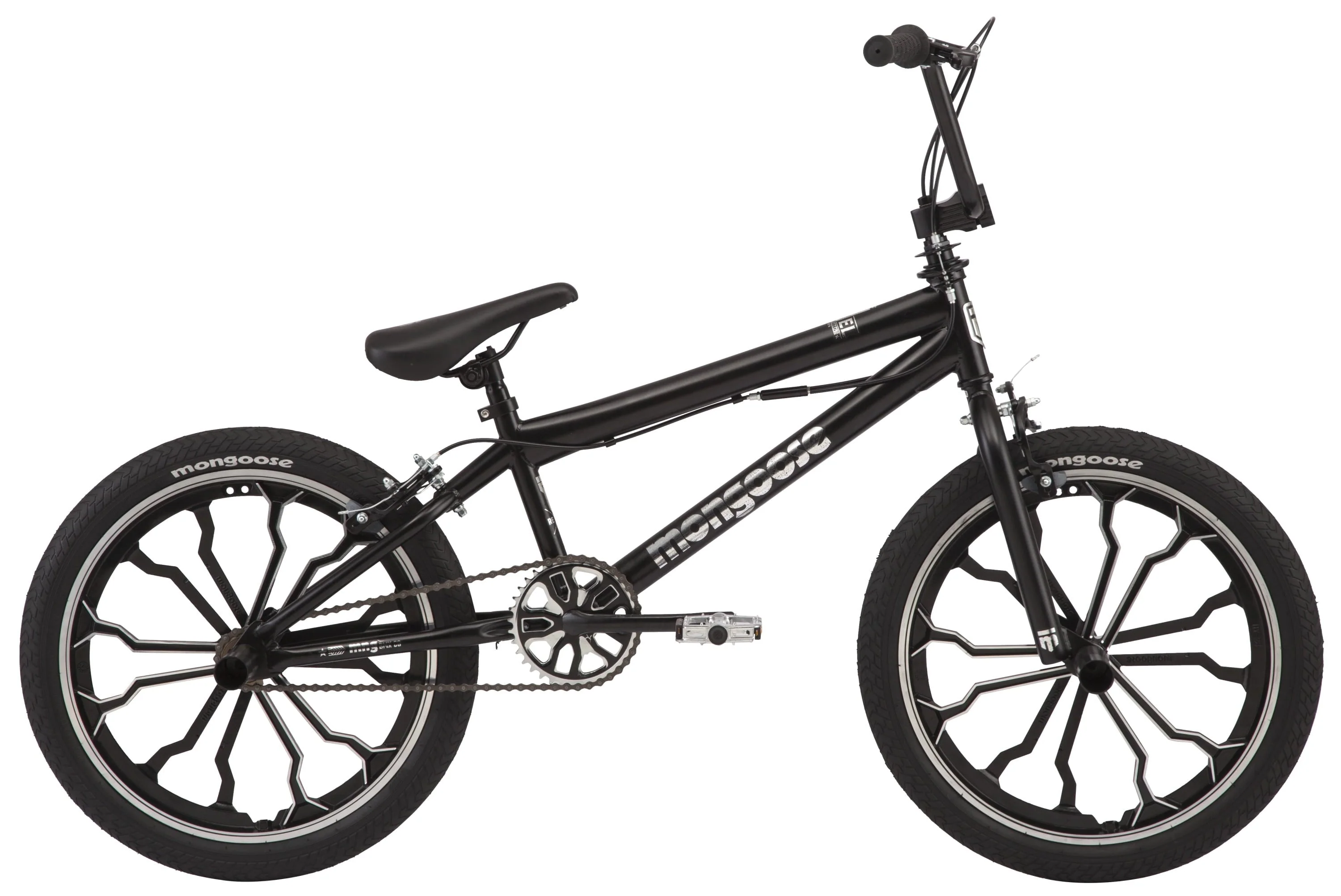 Mongoose Rebel Boys 20 in Kids BMX Bike, Ages 7 - 13, Black