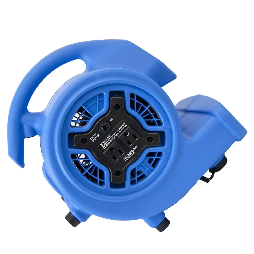 XPOWER P-130A 1/5 HP Multi-Purpose Mini Mighty Air Mover, Utility Fan, Dryer, Blower with Built-in Power Outlets