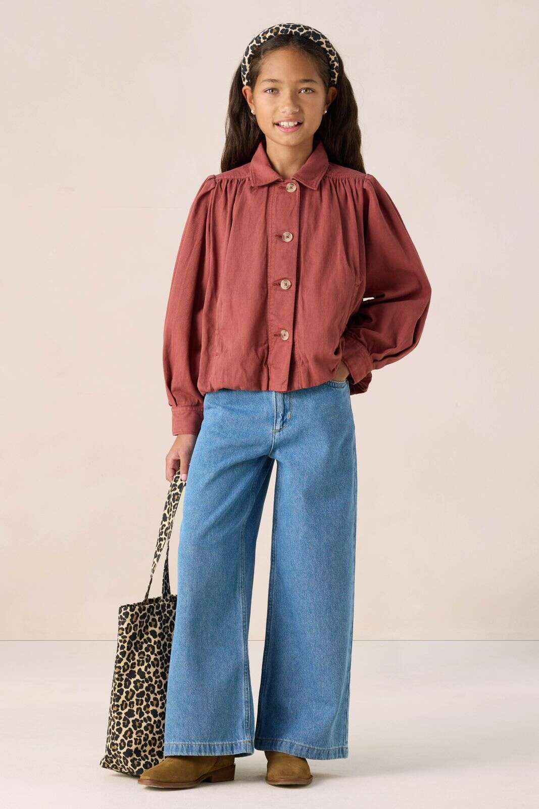 Rood jack met ballonmouwen