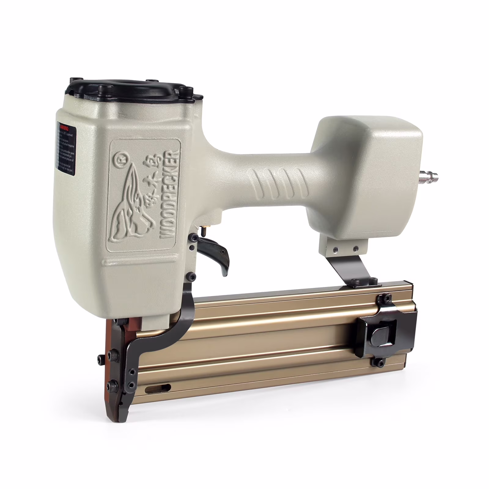 WOODPECKER ST64 Pneumatic Concrete T Nailer, 14 Gauge 3/4 to 1-1/2 Heavy Duty Air Concrete Nail Gun for hardwood nailing, Masonry, Cement, Concrete Brick Nailing
