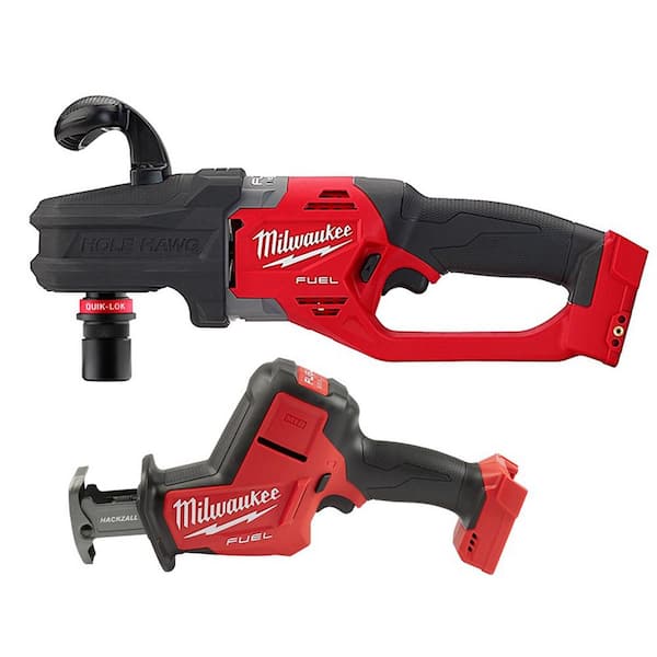 M18 FUEL 18V Lithium Ion Brushless Cordless Hole Hawg 7/16 in  Right Angle Drill W/Quick Lok with M18 FUEL Hackzall