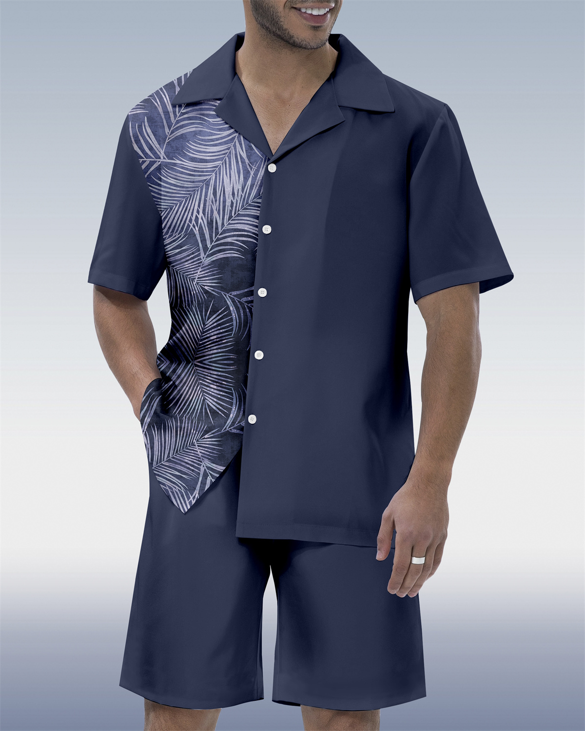 Ensemble chemise à manches courtes et col cubain hawaïen pour homme, style décontracté, idéal pour les vacances