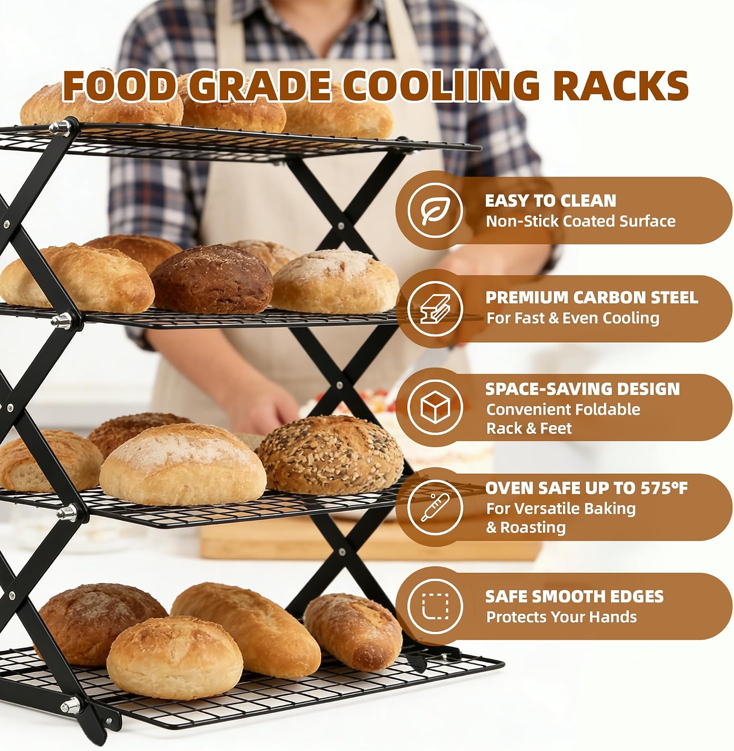3 Tier Collapsible Cooling Rack Sourdough Cooling Rack 17