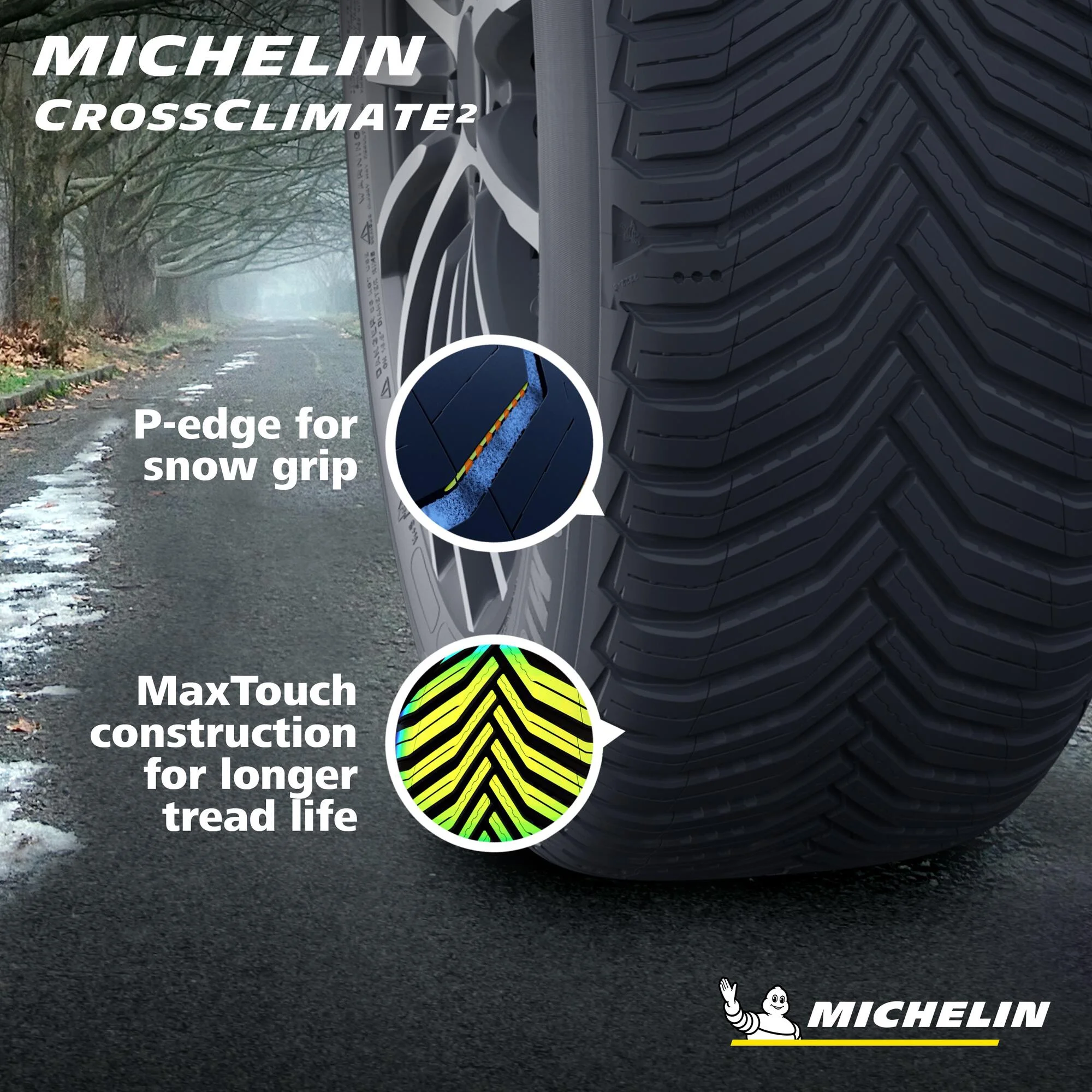 Michelin Cross Climate2 A/W All-Weather 235/55R20 102H SUV/Crossover Tire