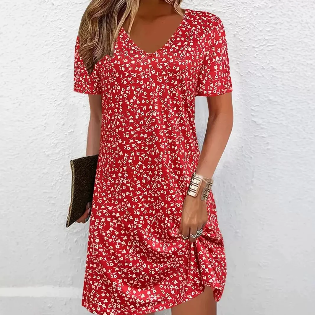 Robe Décontractée Fleurie Femme - Légère, Ample, Idéale pour l'Été
