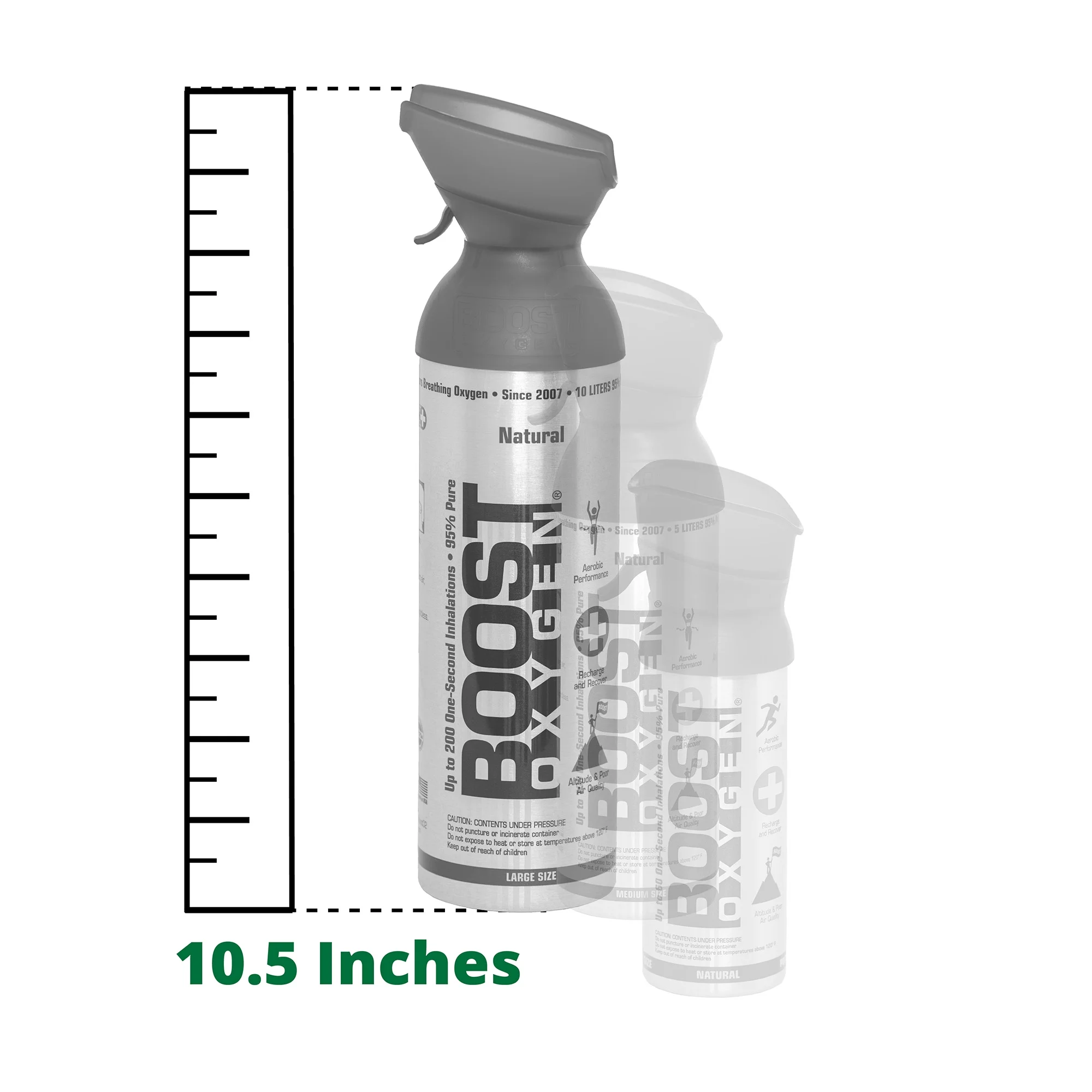 6 Pack 10 L Boost Oxygen Stars/Stripes Pure Canned Oxygen Canister, Natural