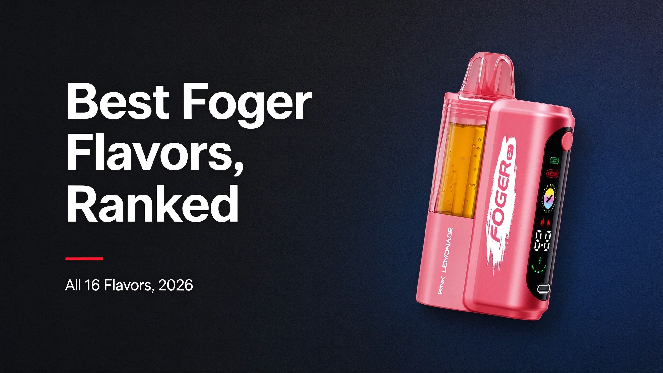 Best Foger GT 30000 flavors ranked, all 16 flavors including Pink Lemonade and Miami Mint