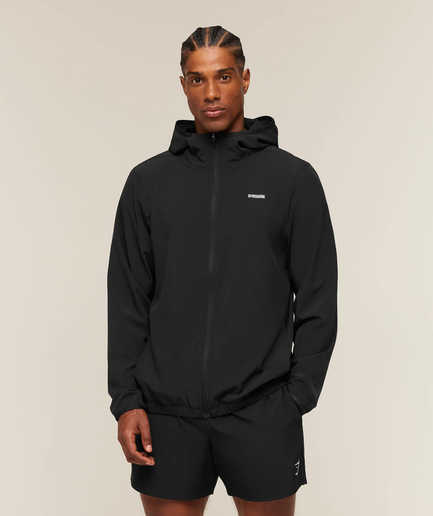 TRAIN HOODED TRACK JACKET - Black