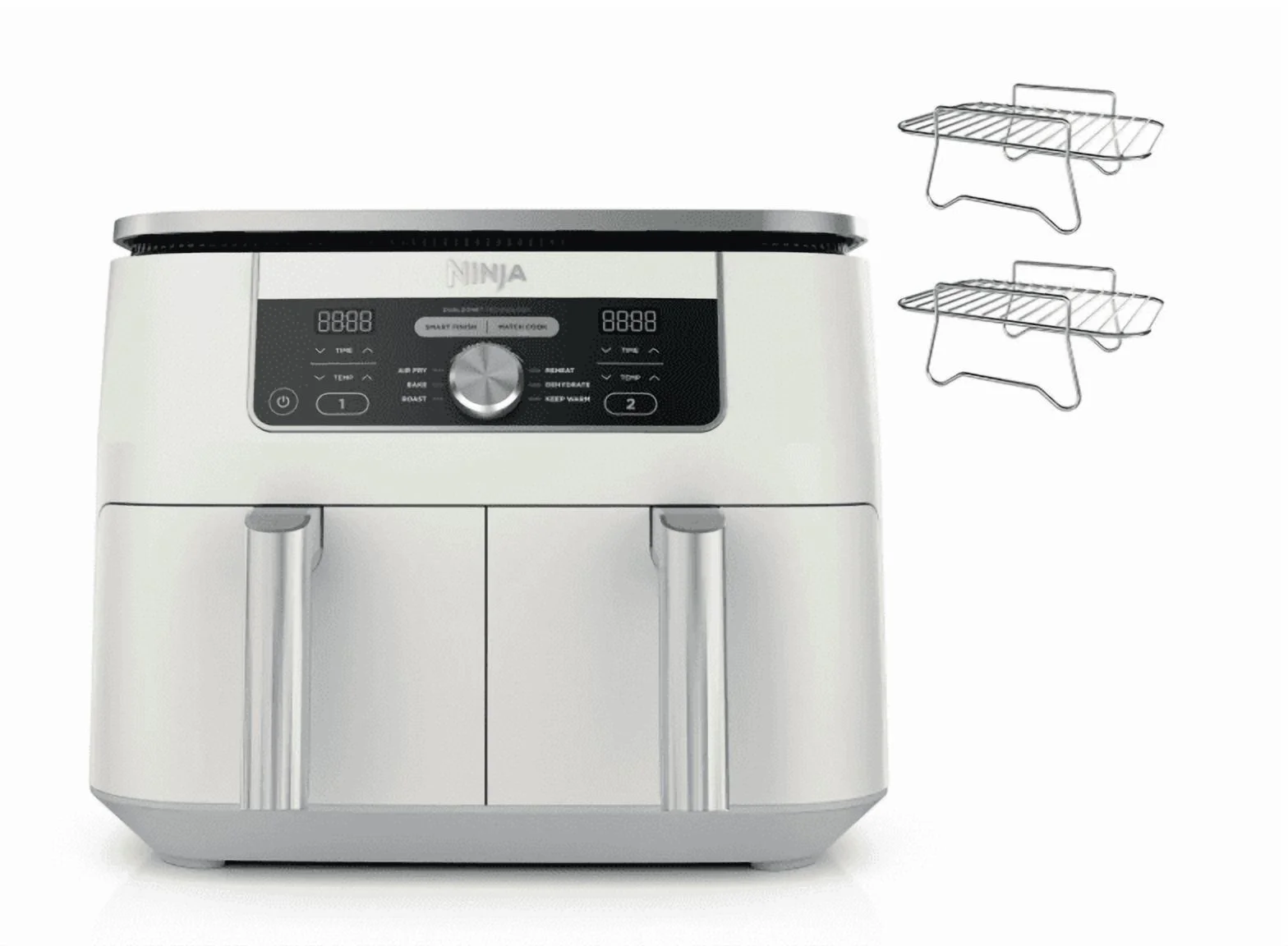 Ninja Foodi 6 - in - 1, 8 Quart 2 - Basket Air Fryer with Dualzone Technology - White