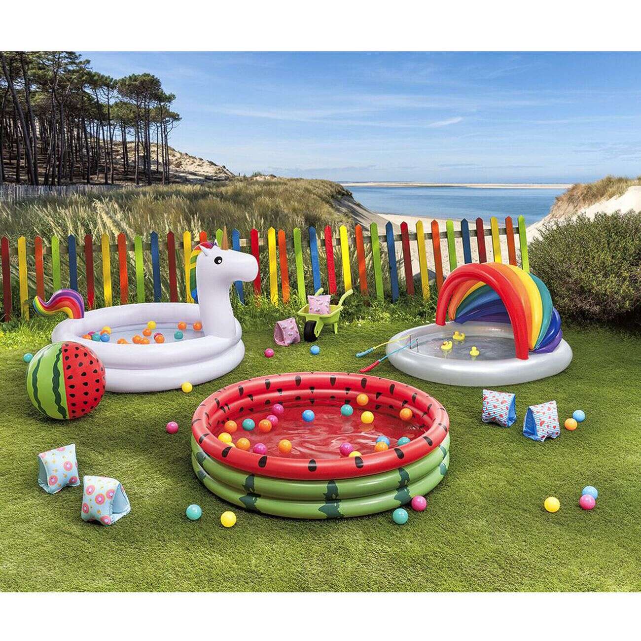 Piscinette gonflable enfant pastèque Ø120xH30cm