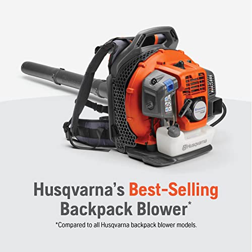 Souffleur de feuilles dorsal à essence Husqvarna 150BT, 51 cm³, 2,16 CV, 765 CFM, 270 mi/h, conception ergonomique
