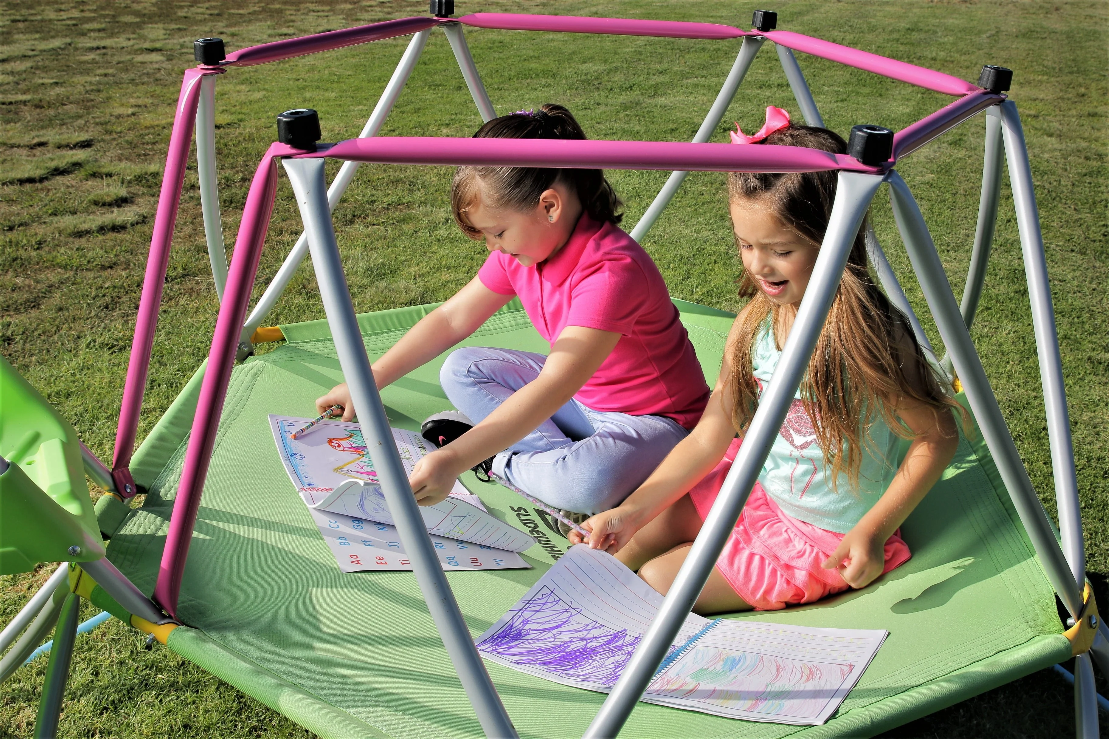 Platports Kids Dome Climber with Slide Set Indoor Outdoor Playground Age 3 10 55 inches mat Image 7