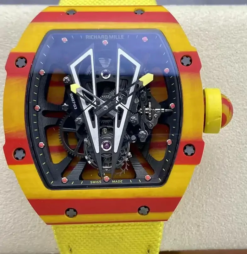 Richard Mille RM27-03 Tourbillon BBR Factory Skeleton Dial Yellow Strap